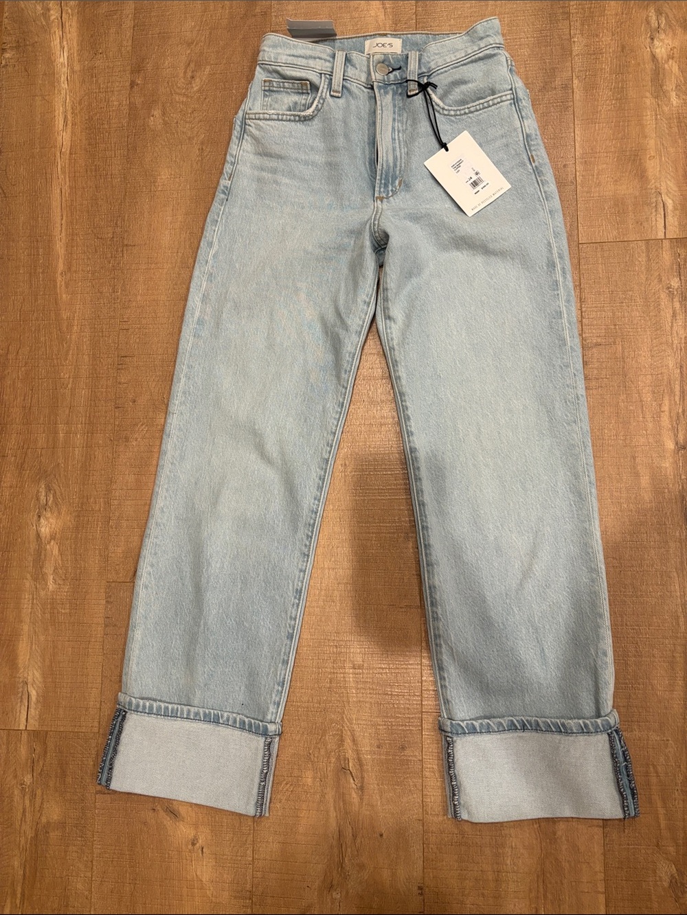 Joe’s The Margot cuffed straight leg wide leg ankle jeans